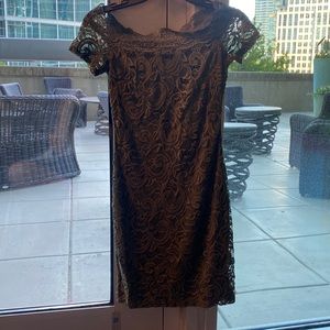 B. Darlin Cocktail Dress with Green Lace , Size Small (3/4)